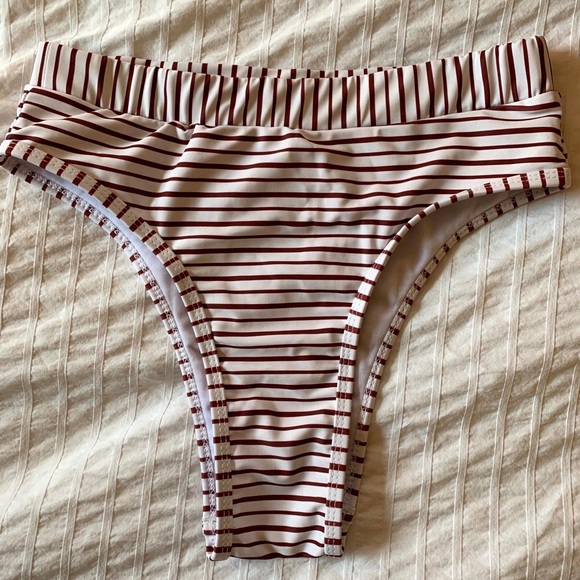 NWT Striped High-waisted Bikini - Picture 4 of 5